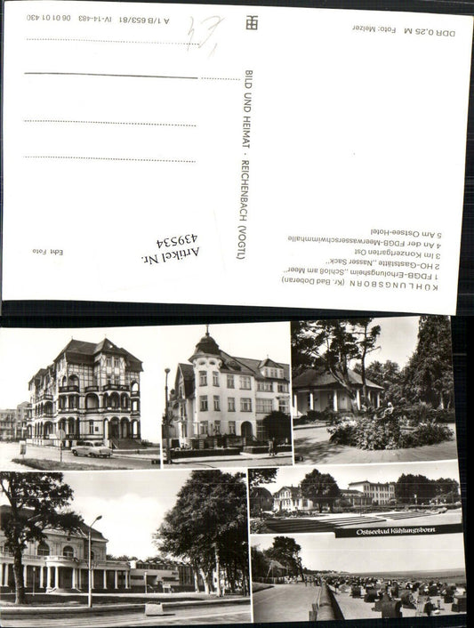 439534,Ostseebad Kühlungsborn Strand Konzertgarten Mehrbildkarte pub VEB