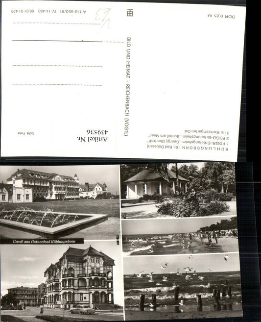 439536,Ostseebad Kühlungsborn Strand Erholungsheim Mehrbildkarte pub VEB