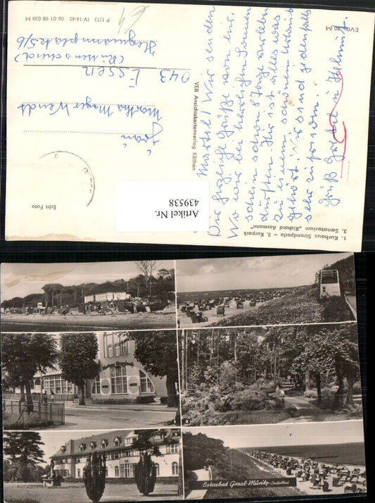 439538,Ostseebad Graal-Müritz Strand Kurhaus Kurpark Mehrbildkarte