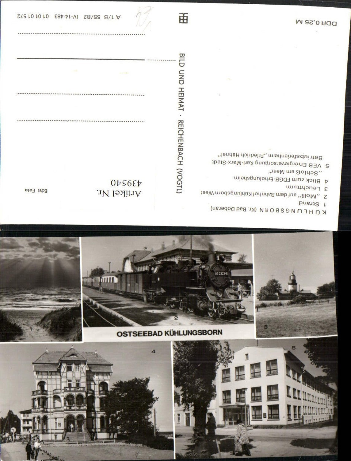 439540,Ostseebad Kühlungsborn Strand Bahnhof Molli Leuchtturm Mehrbildkarte pub VEB