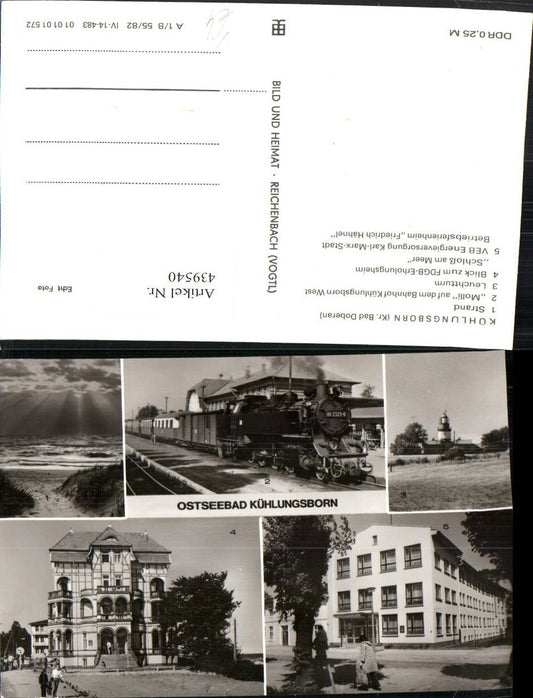 439540,Ostseebad Kühlungsborn Strand Bahnhof Molli Leuchtturm Mehrbildkarte pub VEB