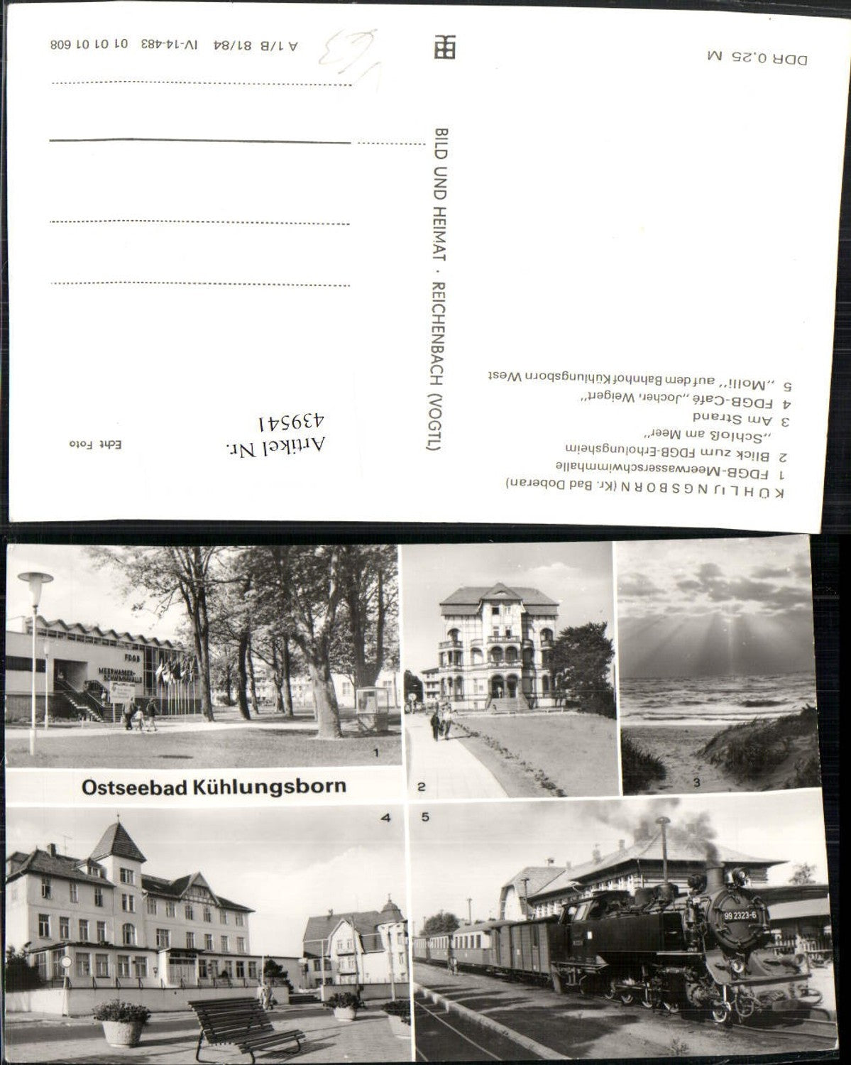 439541,Ostseebad Kühlungsborn Schwimmhalle Strand Bahnhof Mehrbildkarte pub VEB