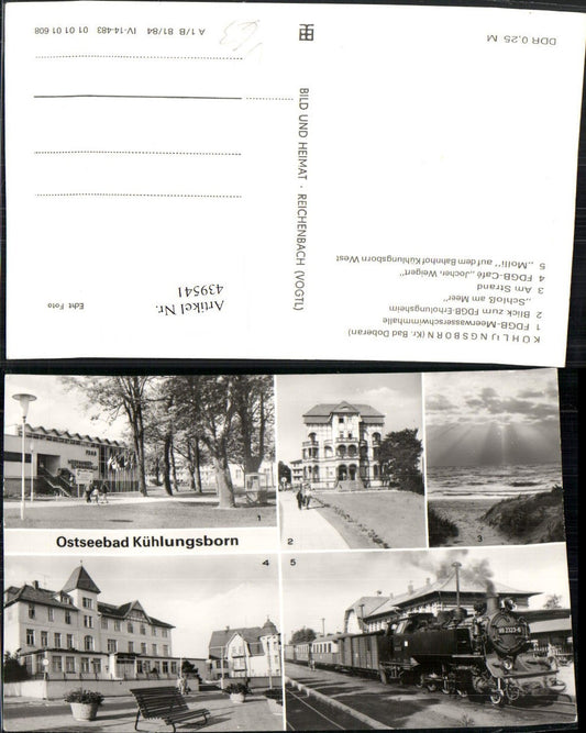 439541,Ostseebad Kühlungsborn Schwimmhalle Strand Bahnhof Mehrbildkarte pub VEB