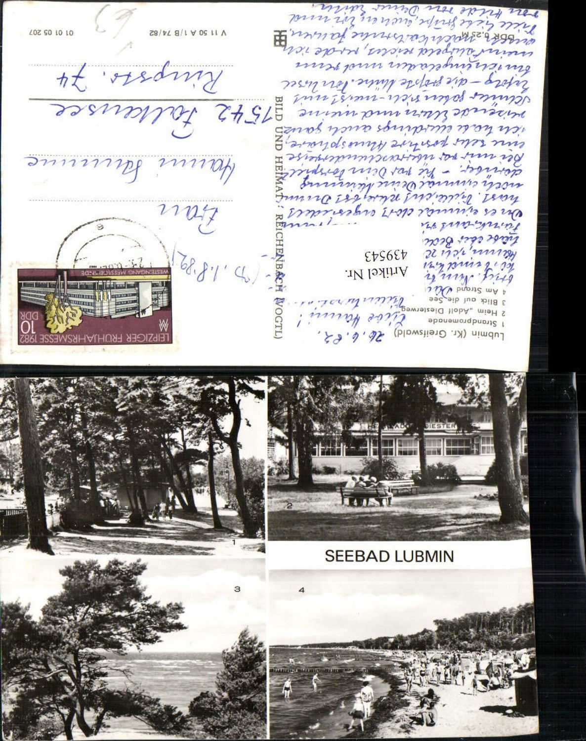 439543,Seebad Lubmin Strand Strandleben Promenade Mehrbildkarte pub VEB