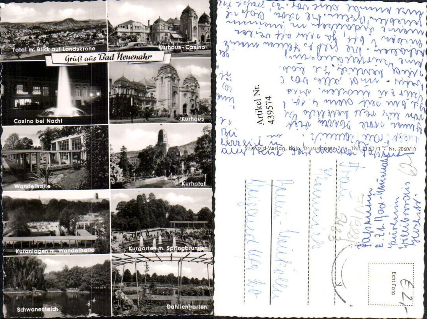 439574,Bad Neuenahr Totale Kurhaus Casino Kurhotel Schwanenteich Mehrbildkarte