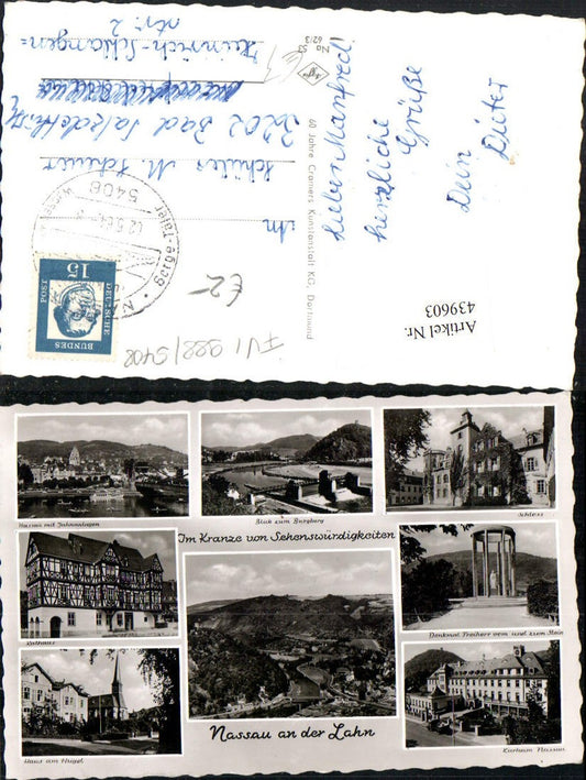 439603,Nassau an d. Lahn Totale Schloss Rathaus Kurheim Denkmal Mehrbildkarte
