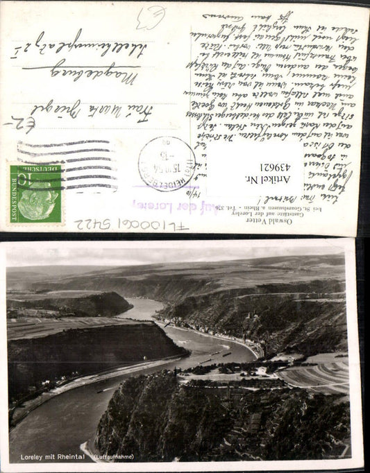 439621,Loreley m. Rheintal b. St. Goarshausen Fliegeraufnahme