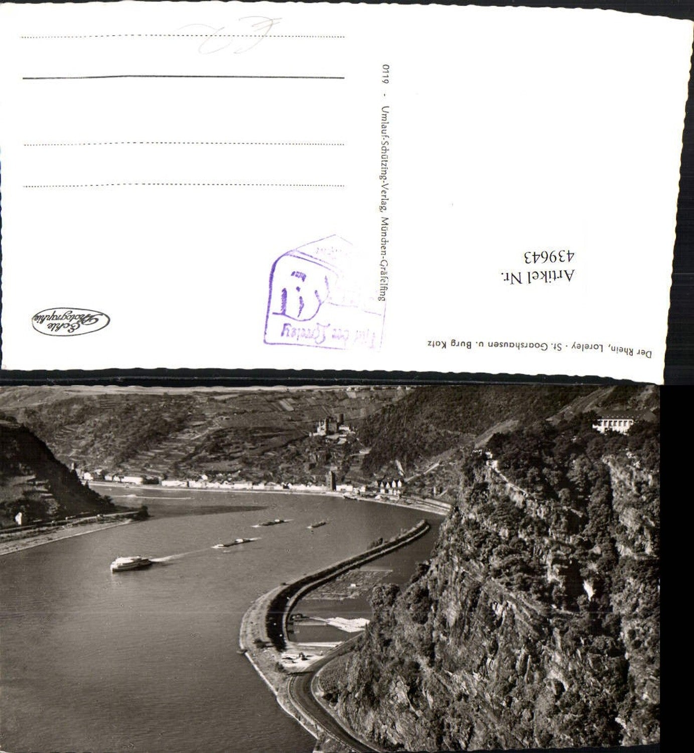439643,Loreley b. St. Goarshausen am Rhein m. Burg Katz