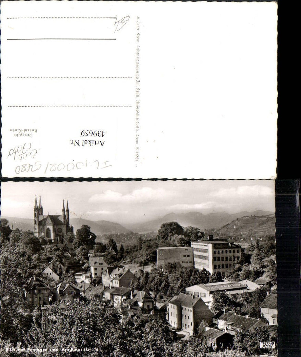 439659,Blick auf Remagen u. Apollinariskirche Kirche