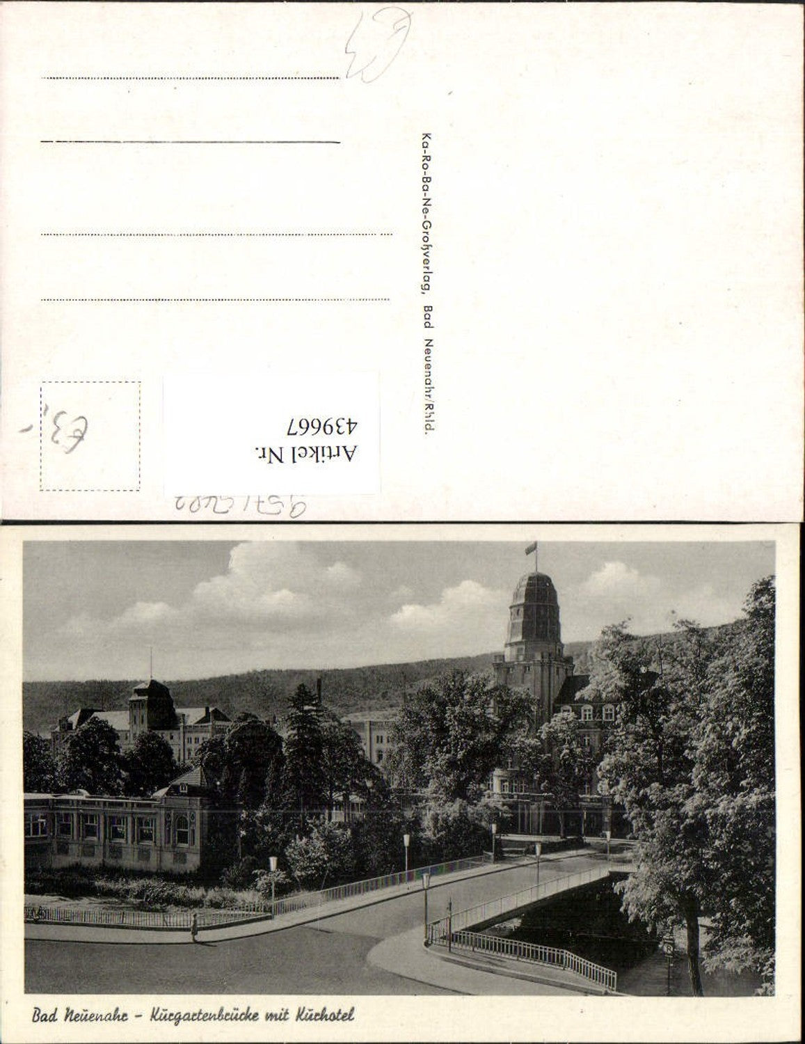 439667,Bad Neuenahr Kurgartenbrücke Brücke m. Kurhotel