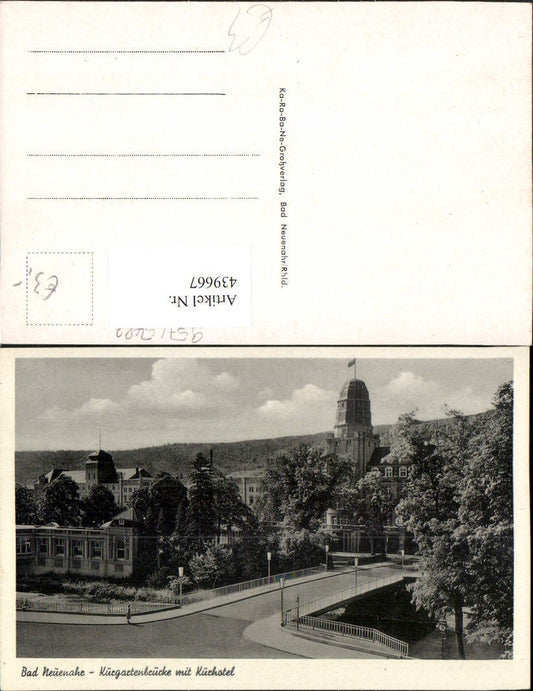 439667,Bad Neuenahr Kurgartenbrücke Brücke m. Kurhotel