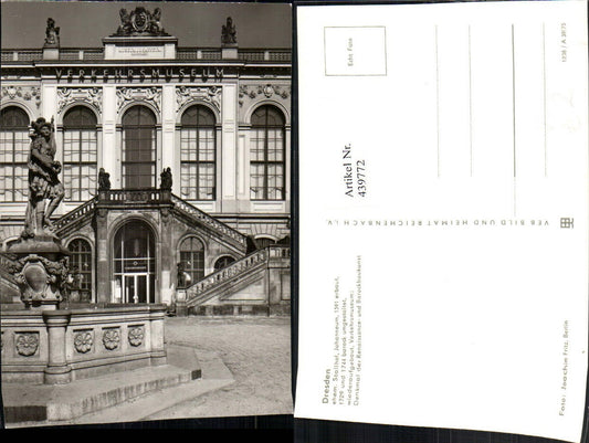439772,Dresden Stallhof Johanneum Verkehrsmuseum Brunnen pub VEB