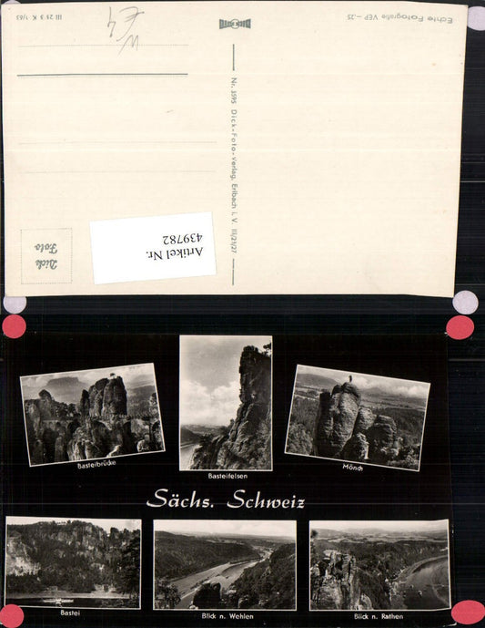 439782,Sächsische Schweiz Basteibrücke Felsen Wehlen Rathen Mehrbildkarte