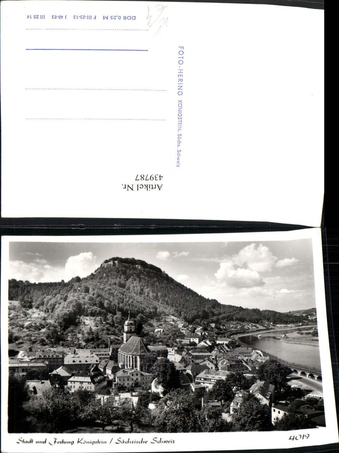 439787,Sächsische Schweiz Stadt u. Festung Königstein Totale pub Foto Hering 4019