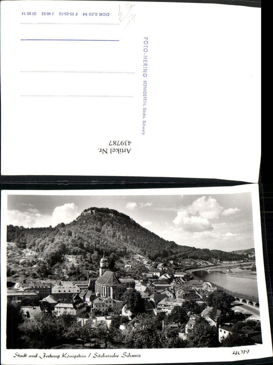 439787,Sächsische Schweiz Stadt u. Festung Königstein Totale pub Foto Hering 4019