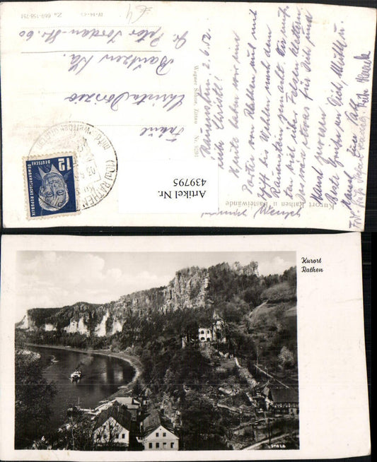 439795,Rathen Teilansicht m. Basteiwände