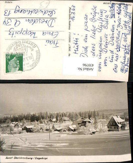 439796,Oberbärenburg im Erzgebirge Teilansicht Winterbild