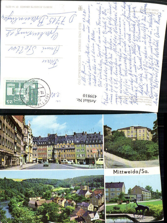 439810,Mittweida Totale Markt Ingenieurschule Mehrbildkarte pub VEB