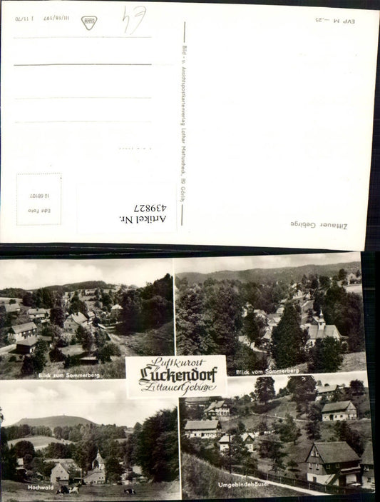 439827,Lückendorf Totale Hochwald Umgebindehäuser Mehrbildkarte