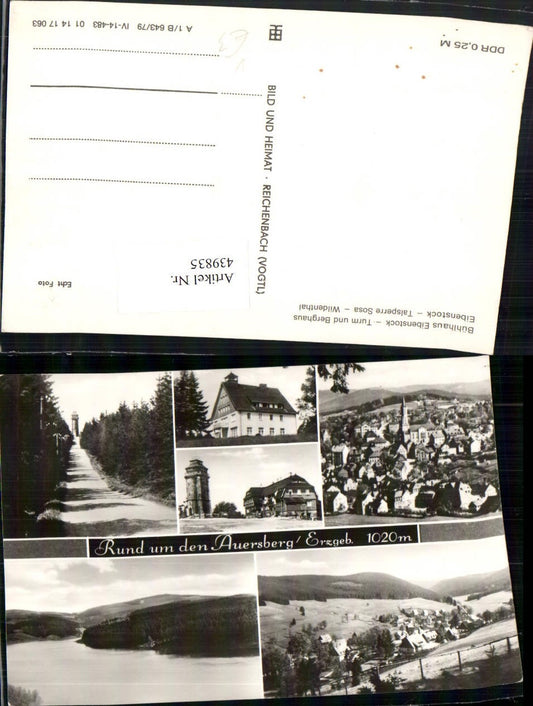 439835,Auersberg im Erzgebirge Eibenstock Totale Talsperre Mehrbildkarte pub VEB
