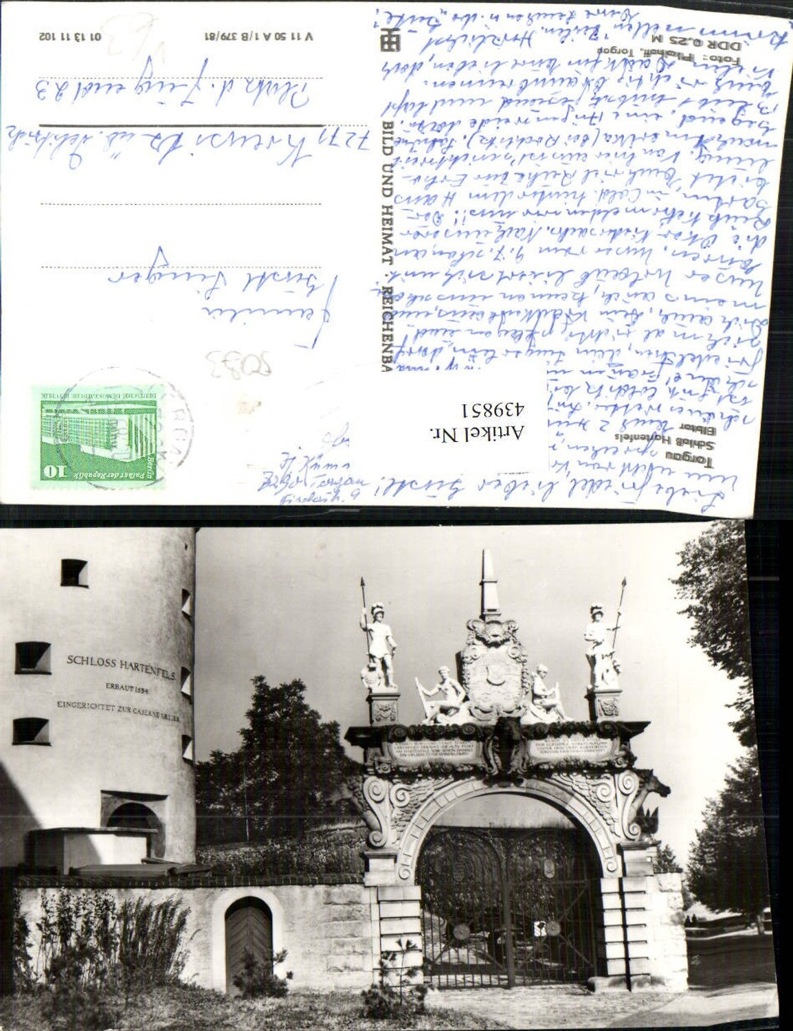439851,Torgau Schloss Hartenfels Elbtor pub VEB