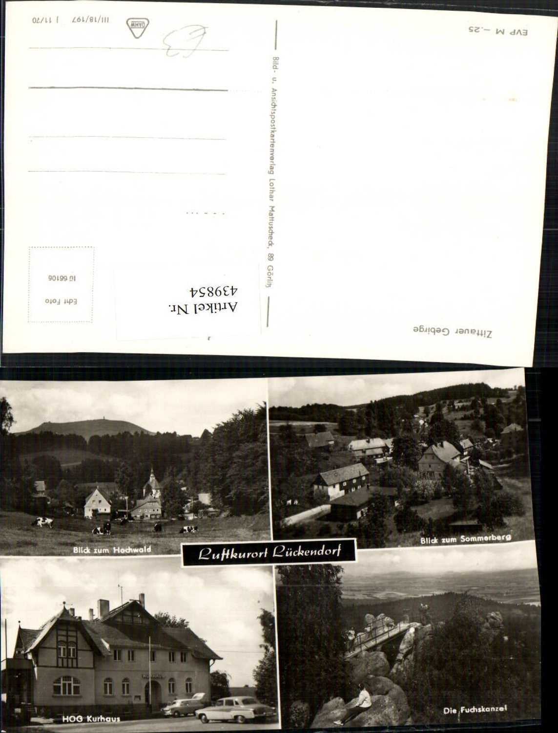 439854,Lückendorf Totale Kurhaus Fuchskanzel Mehrbildkarte