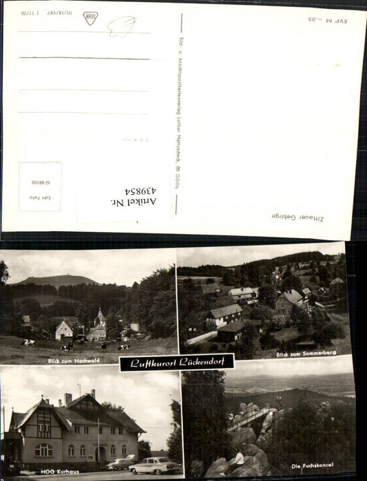 439854,Lückendorf Totale Kurhaus Fuchskanzel Mehrbildkarte