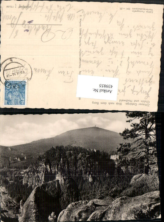 439855,Blick nach dem Berg Oybin und Hochwald
