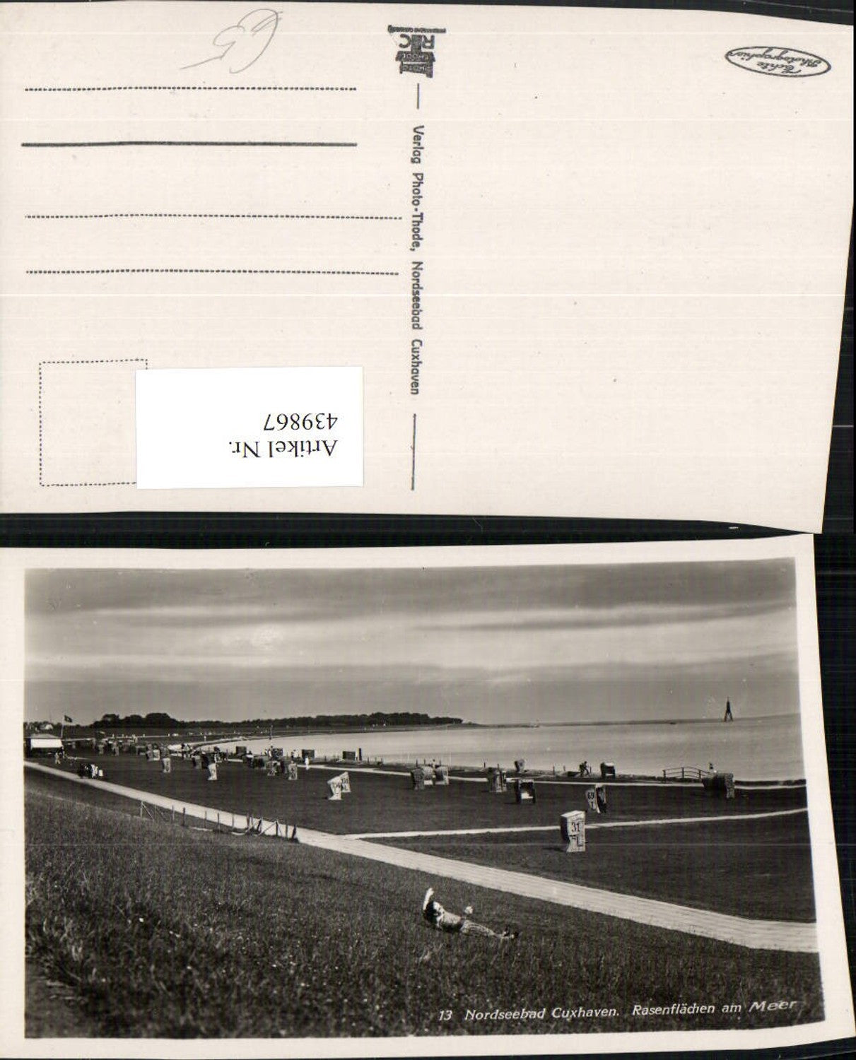 439867,Nordseebad Cuxhaven Rasenflächen am Meer