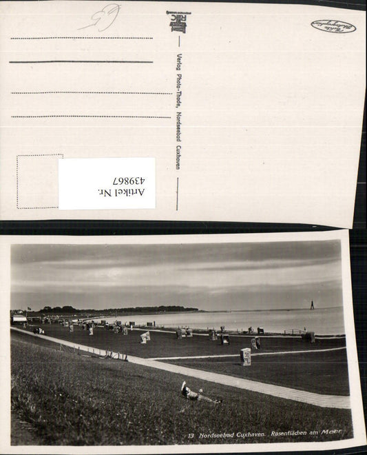 439867,Nordseebad Cuxhaven Rasenflächen am Meer