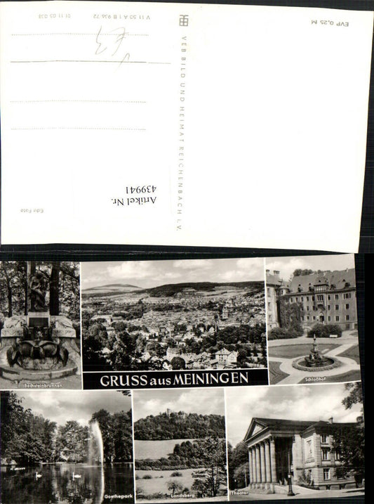 439941, Meiningen Totale Totale Schloss Hof Theater Park Multiview map pub VEB