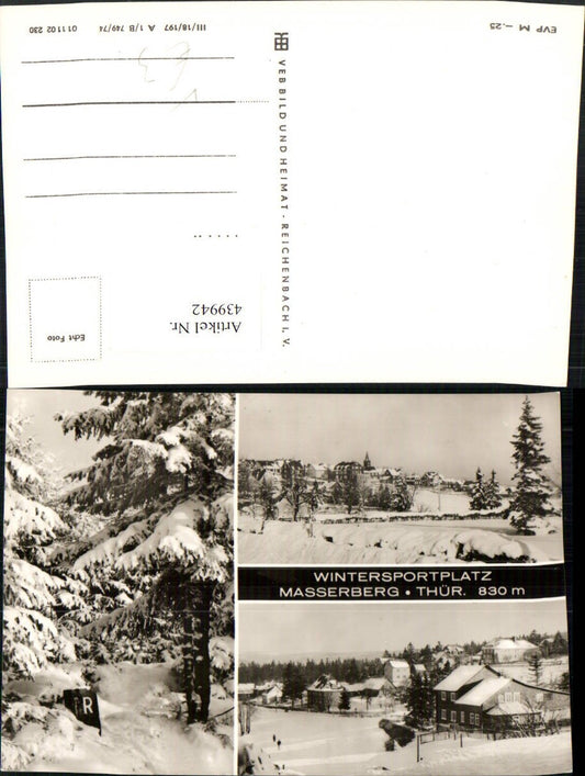 439942, Masserberg Total Winter Pictures Multi-image postcard pub VEB