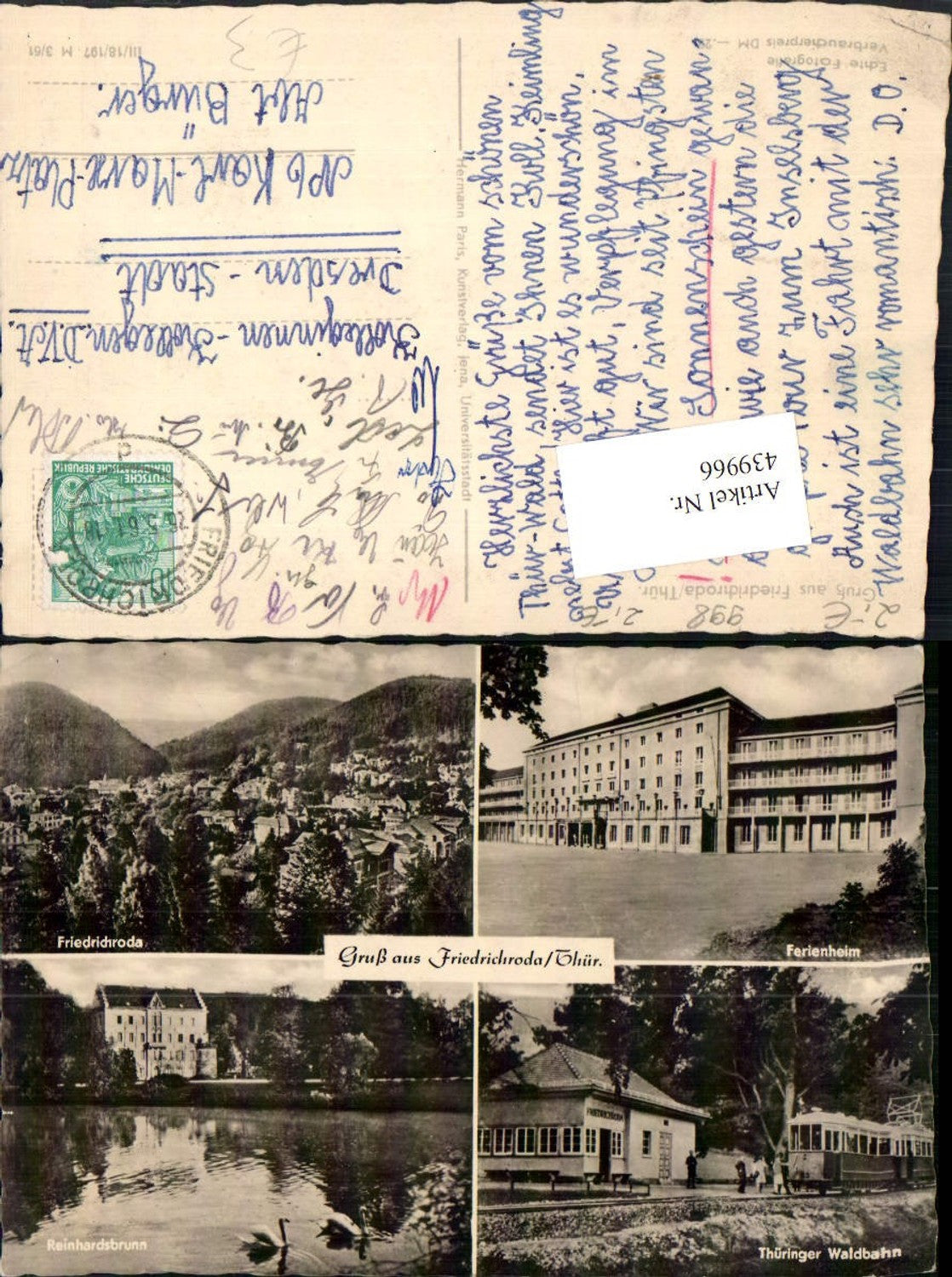 439966,Friedrichroda Totale Ferienheim Waldbahn Mehrbildkarte