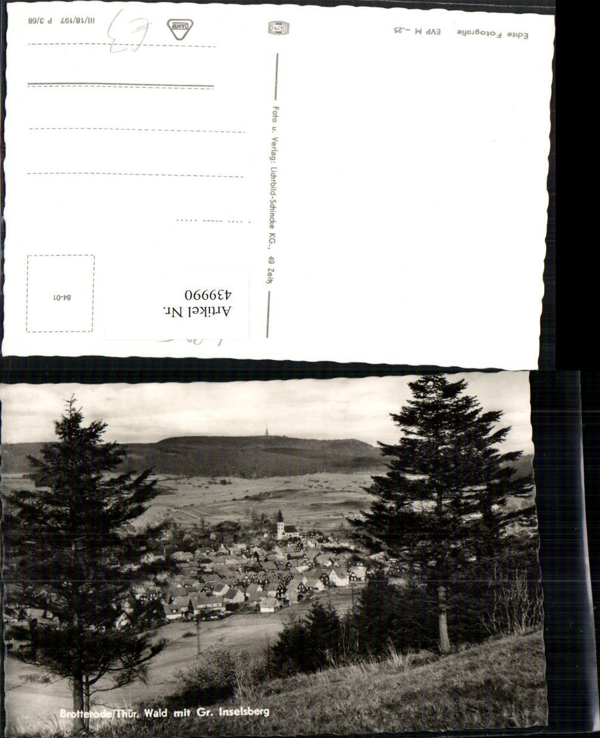 439990,Brotterode Totale m. Großen Inselsberg