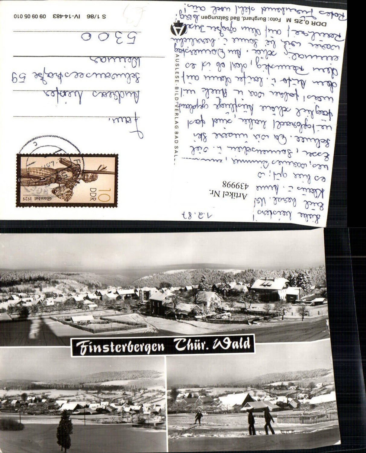 439998,Finsterbergen Totale Winterbilder Mehrbildkarte