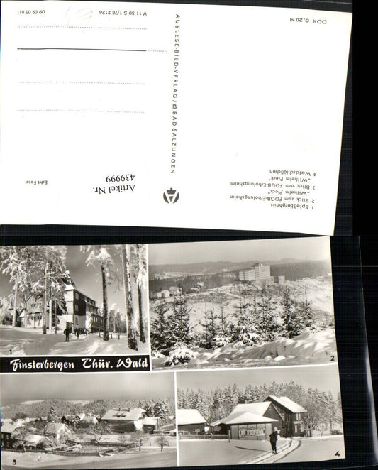 439999,Finsterbergen Teilansicht Spießberghaus Winterbilder Mehrbildkarte