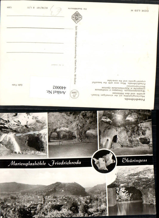 440002,Friedrichroda Totale Marienglashöhle Höhle Mehrbildkarte