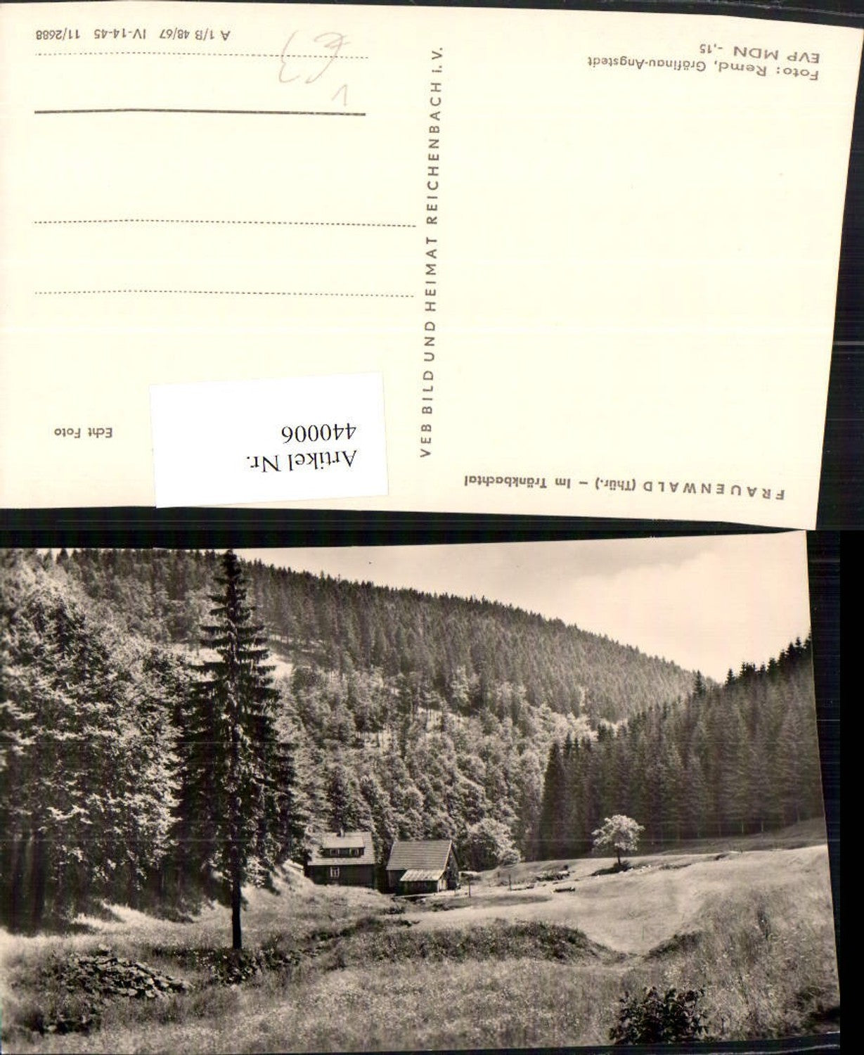 440006, Frauenwald Tränkbachtal Landscape pub VEB