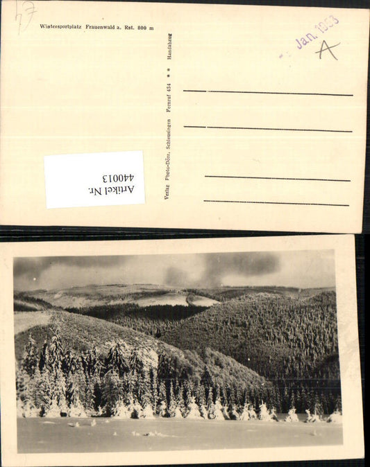 440013, Frauenwald am Rennsteig Winter landscape forest