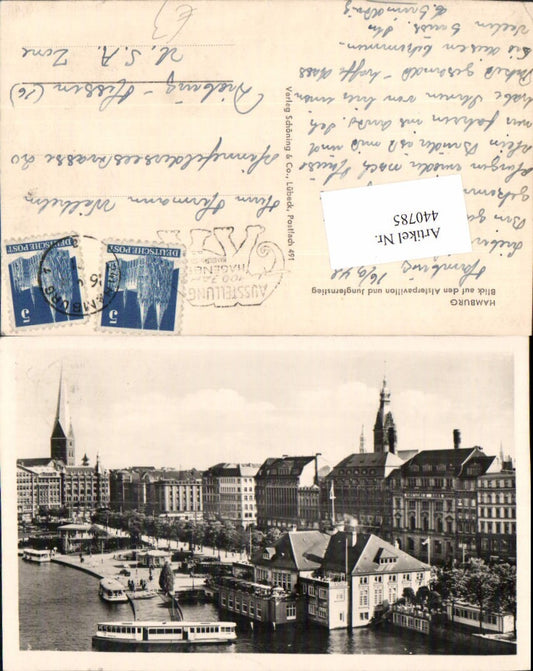 440785,Hamburg Blick auf den Alsterpavillon u. Jungfernstieg