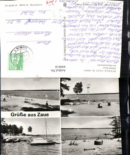 440818,Gruß aus Zaue b. Schwielochsee Strandbad Mehrbildkarte pub VEB