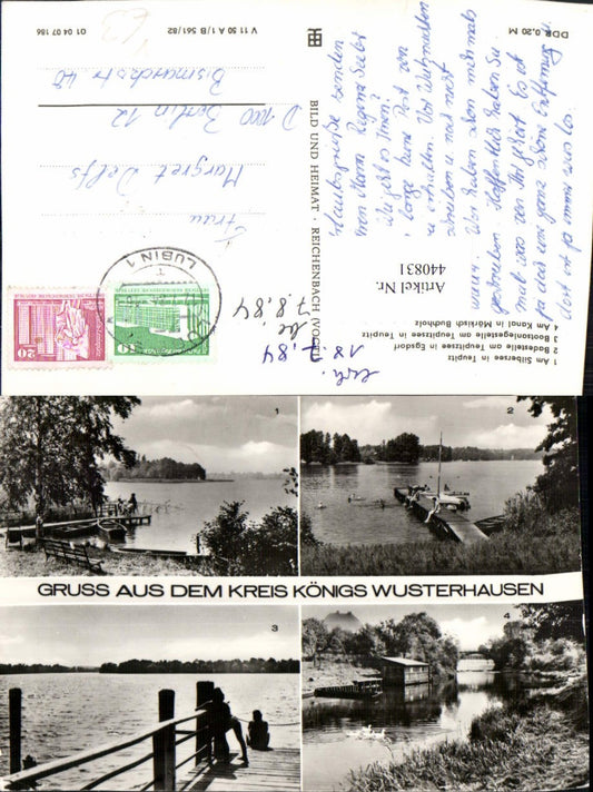 440831,Teupitz Silbersee Bootsanlegestelle Egsdorf Badestelle Mehrbildkarte pub VEB