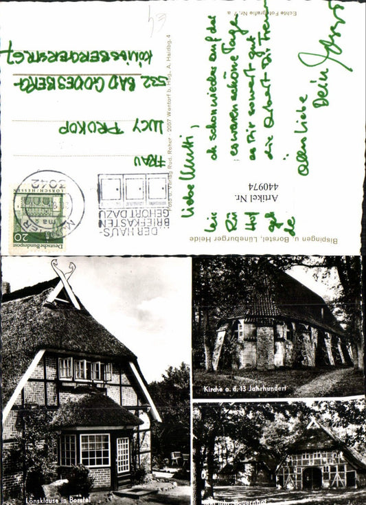 440974,Bispingen u. Borstel Kirche Bauernhof Mehrbildkarte