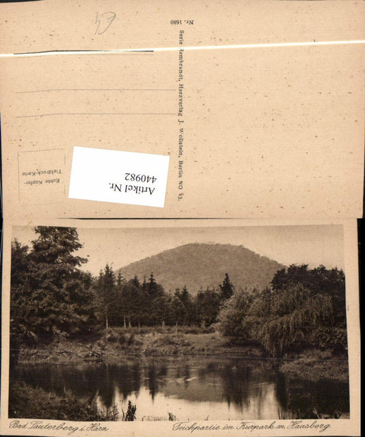 440982,Bad Lauterberg im Harz Teichpartie im Kurpark m. Hausberg