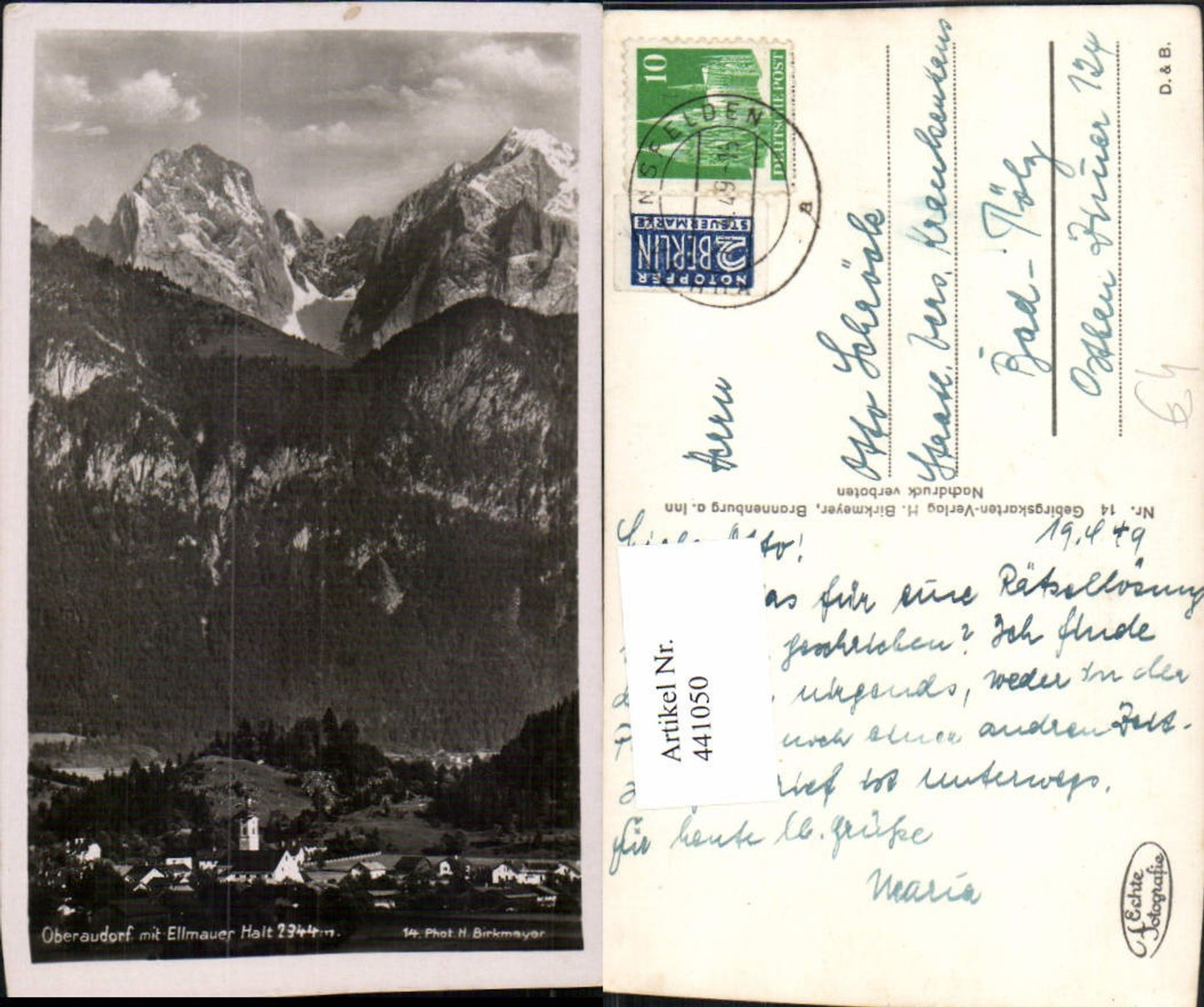 441050,Oberaudorf Totale m. Ellmauer Halt Bergkulisse