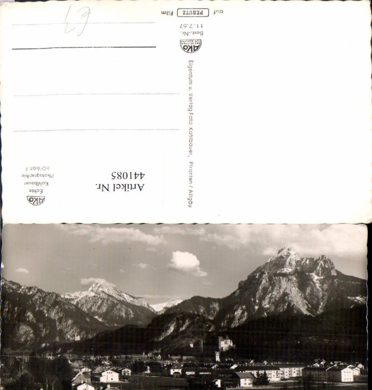 441085,Füssen Teilansicht m. Säuling Bergkulisse