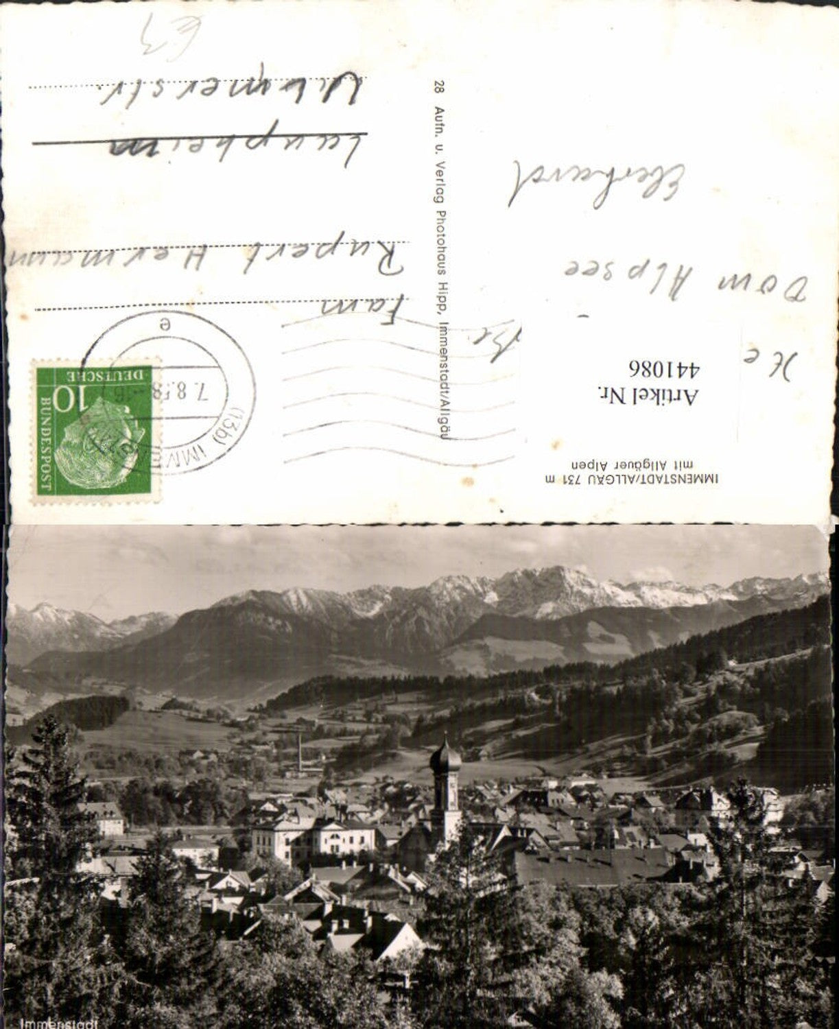 441086,Immenstadt im Allgäu Totale m. Allgäuer Alpen Bergkulisse