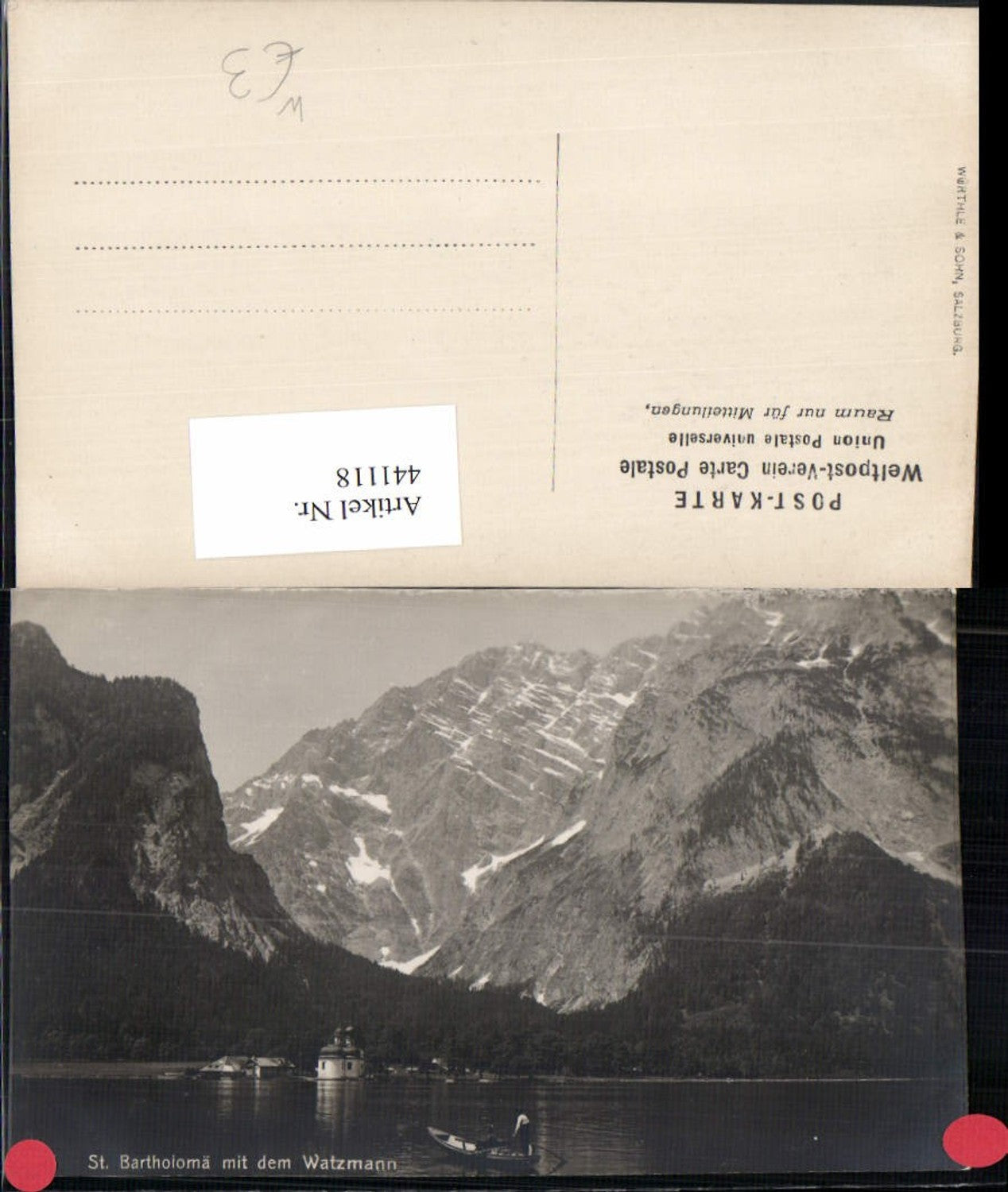 441118, St. Bartholomä am Königssee near Schönau with Watzmann mountain scenery