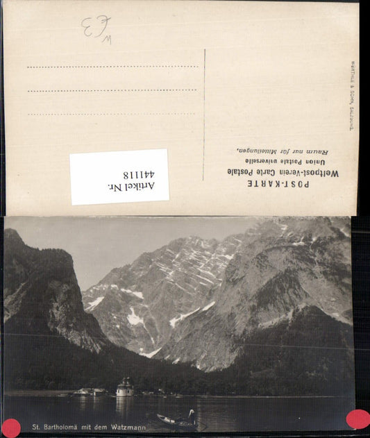 441118,St. Bartholomä am Königssee b. Schönau m. Watzmann Bergkulisse