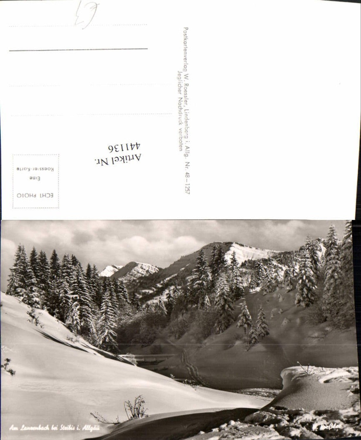 441136,Am Lanzenbach b. Steibis im Allgäu Bergkulisse Winterbild